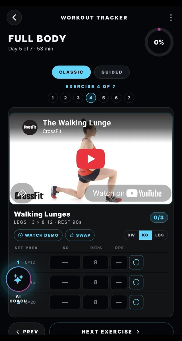 SHREDxpro app — Classic Workout Tracker